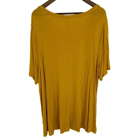 Lane Bryant Ruched-Shoulder Round Neck Swing Tee Size 26/28 - Picture 2 of 7